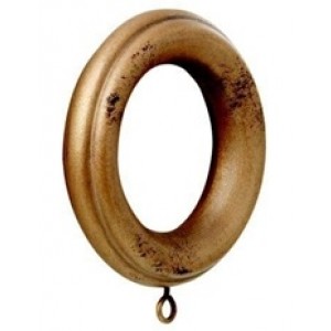 Fluted Wood Curtain Ring for 2" Drapery Curtain Rods~ Each