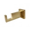 Brushed Brass Rectangular Bracket for 2" x 1" Curtain Rods