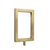 Brushed Brass Rectangular Curtain Ring for 2" x 1" Curtain Rods