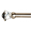 Diamond Crystal Cut Finial on Brushed Nickel Base~Pair