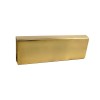 Rectangular Brushed Brass Curtain Rod 2" x 1" 