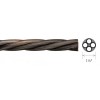 Steel Twisted Curtain Rod ~1 3/4" Diameter (by the foot)