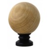 Wood Ball Finial for 1" Diameter Rod 