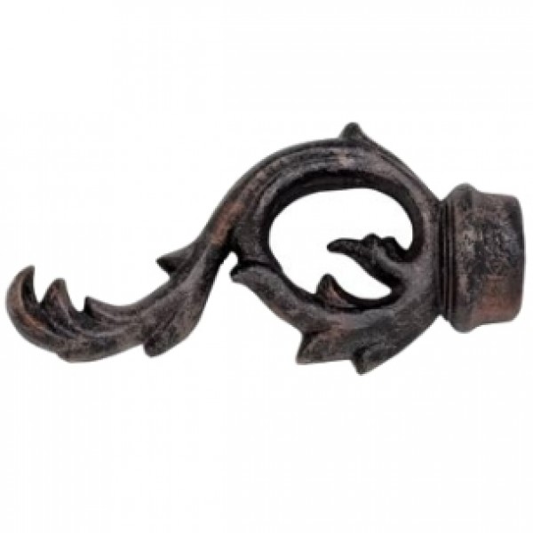 Leaf Scroll Curtain Rod Finial For 1 Quot Drapery Rods Pair