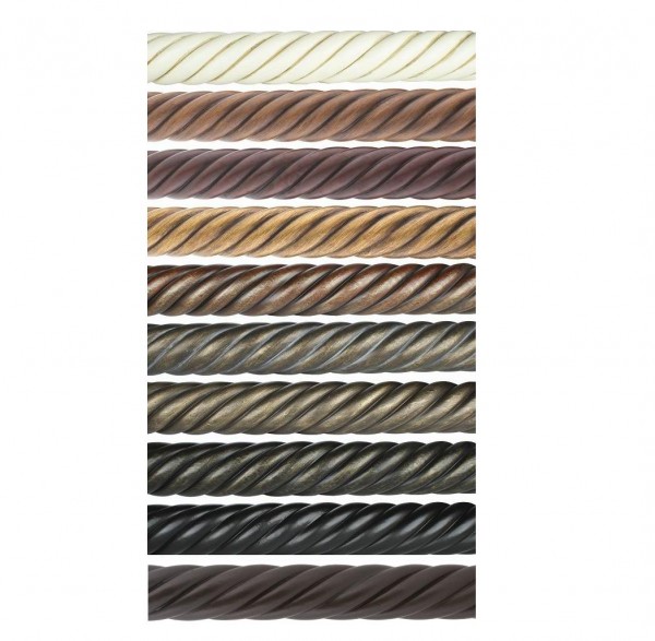 4 Twist Wood Curtain Rod 6 Ply