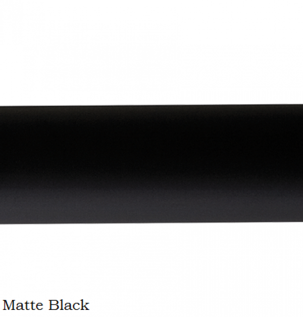 Aria 12 Metal Curtain Rod Matte Black~1 1/8" Rod Diameter