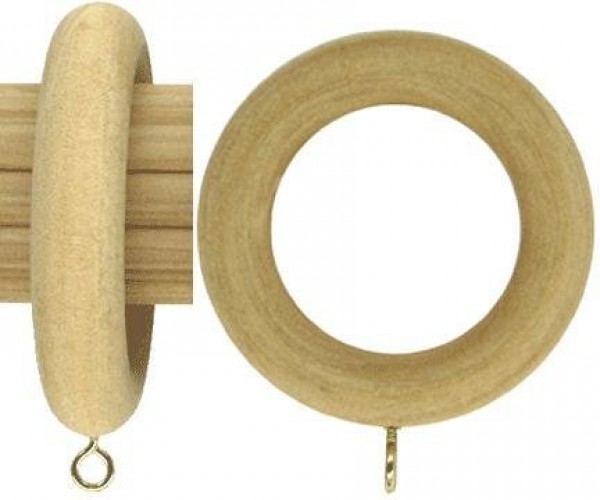 Unfinished Wood Curtain Ring Curtain Rods