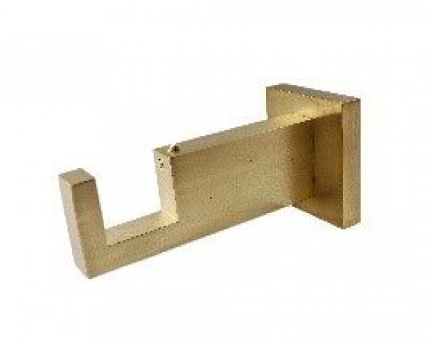 Brushed Brass Rectangular Bracket for 2" x 1" Curtain Rods
