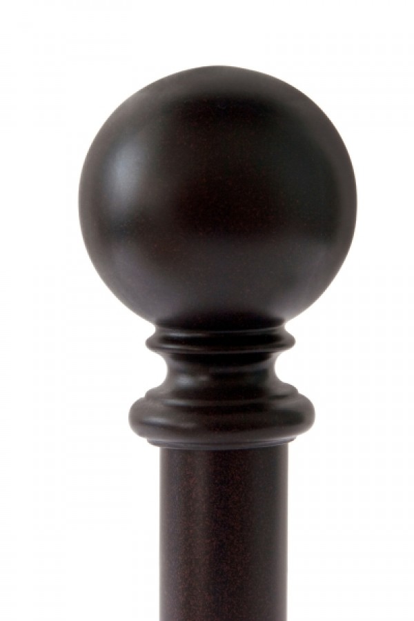 Ball Finial for 1 1/2" Rod Diameter~Aluminum~Each