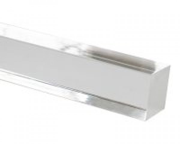 8' Square Acrylic Curtain Rod~1 1/2" Square