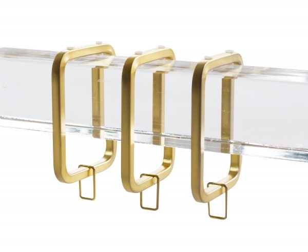 Satin Gold Square Ring for 1 1/2" Square Acrylic Rod~Each