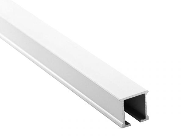 8' White CS Traverse Track~3/4" Square~Each