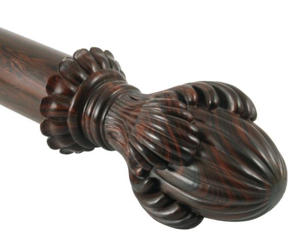 Water Gilded Sceptre Finial for 2" Curtain Rods~Each