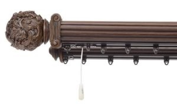 Double Traverse Curtain Rod without Rings 2 1 4" Diameter
