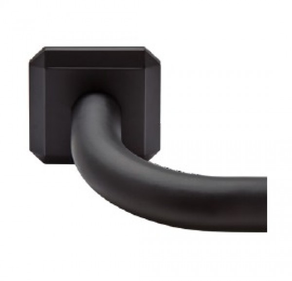 black french return curtain rods