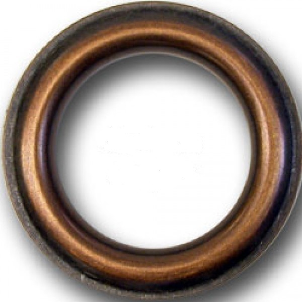 12 Antique Copper Metal Grommets for 1 1/8" Curtain Drapery RodsPack