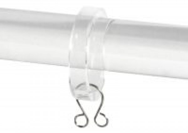 1 1/2" Clear Acrylic Ring for 1 1/8" Drapery Rods~Each