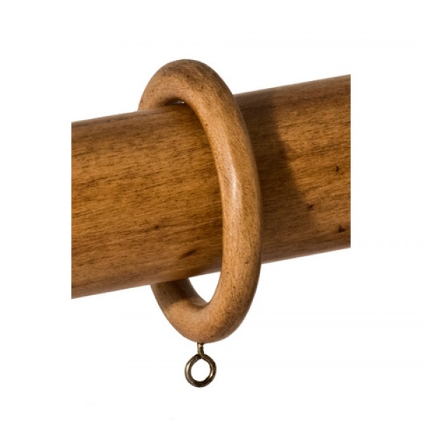 Wood Curtain Rod Ring for 2" Drapery RodsRods