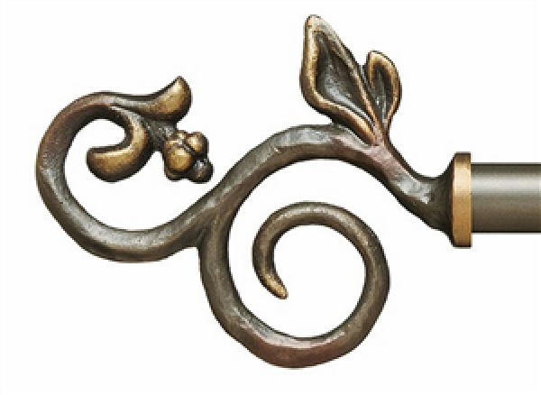 Larkspur Curtain Rod Finials For 1 Metal Drapery Rods Pair