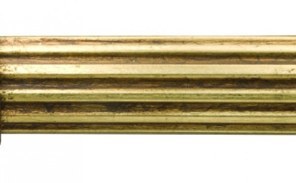 14' Fluted Wood Curtain Drapery Rod~2 1/4" Rod Diameter