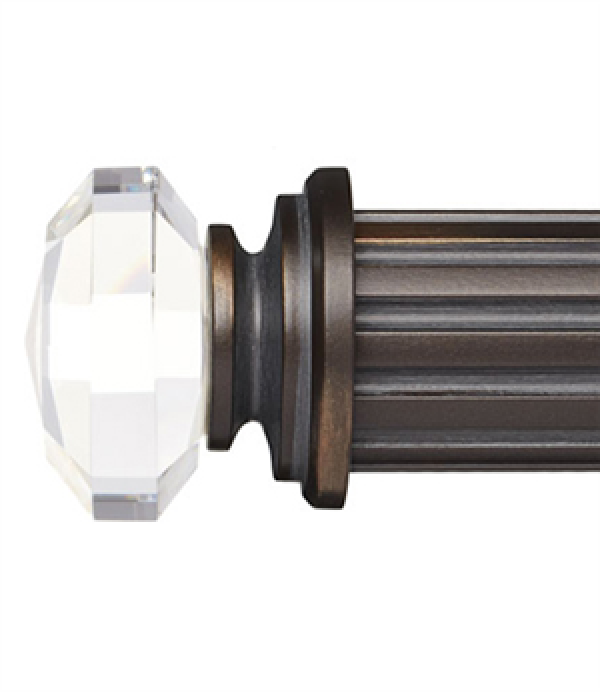 Hazel Crystal Curtain Rod Finial For 2 1 4 Quot Wood Drapery