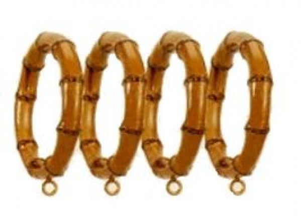 Bamboo Design Curtain Rings For 2 Quot Curtain Rod Set Of 4